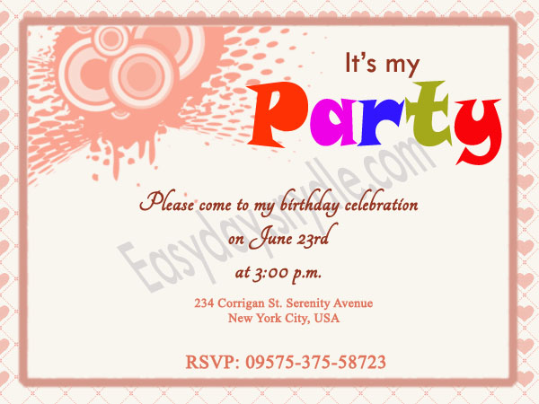 Birthday Party Text Invite Grude Interpretomics Co