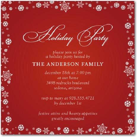 Holiday Email Invite Template
