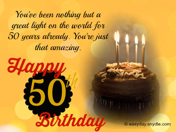50th Birthday Wishes  Easyday