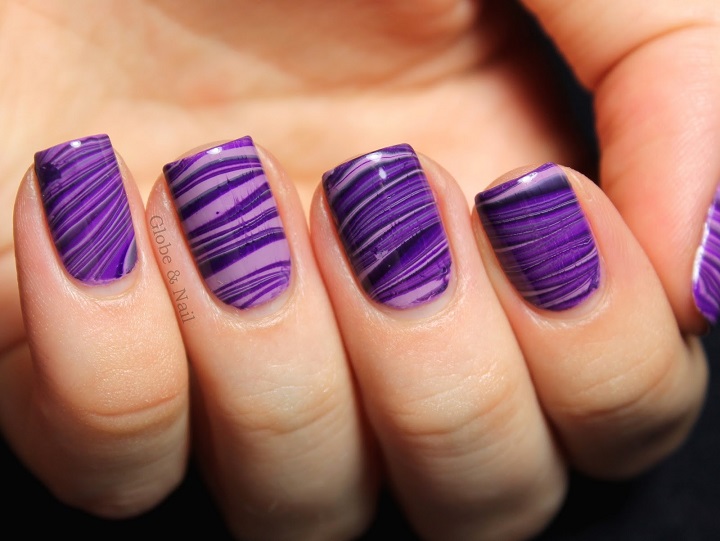 cute purple nail art design