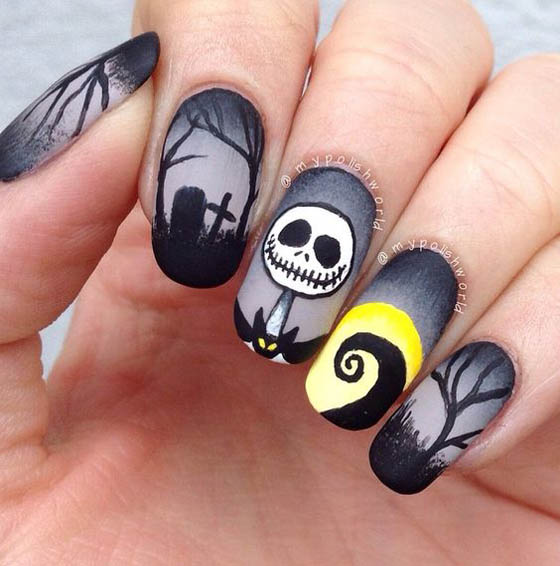 36 Spooktacular Halloween Nail Art Designs - Easyday