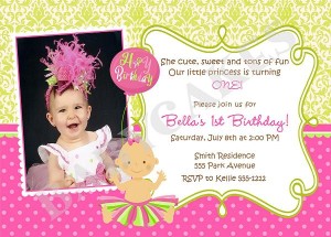 First Birthday Invitation Wording and 1st Birthday Invitations – Easyday