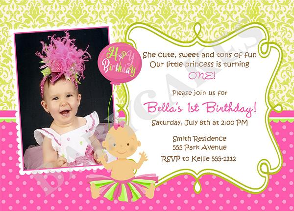 1st birthday invitation wording Easyday