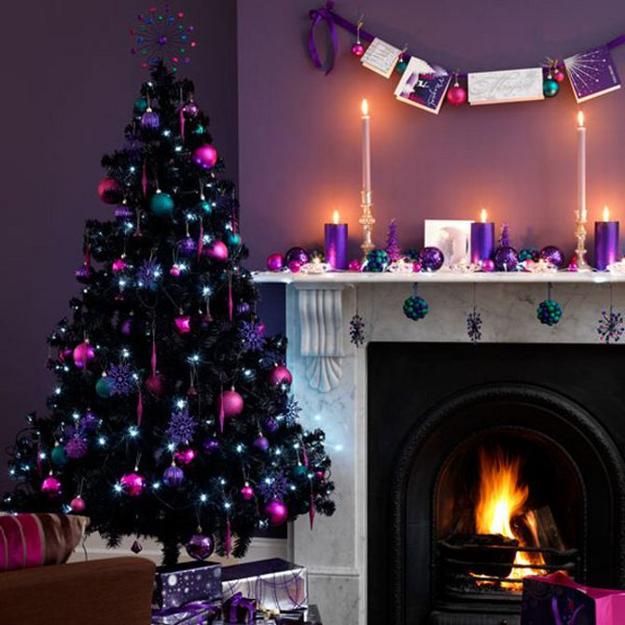 purple-christmas-decorations