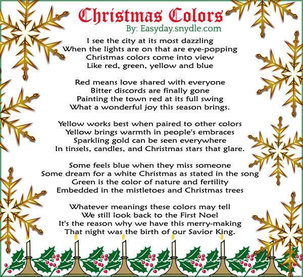 Religious christmas poems Easyday