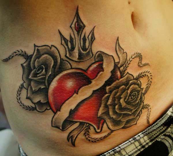 beautiful chained heart tattoo by deonya at bodytags  Flickr