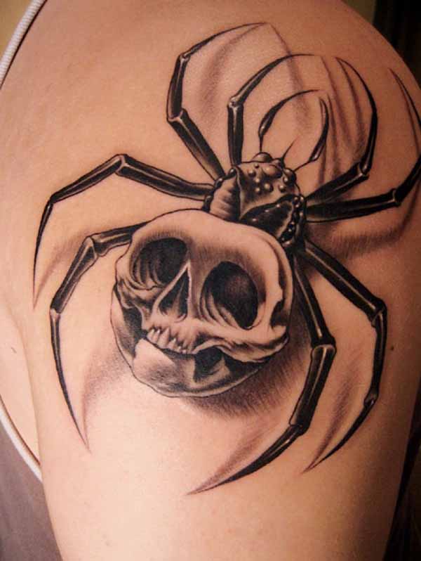 spider-skull-tattoo-designs