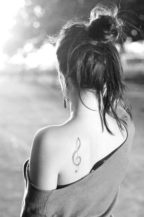 simple music tattoo