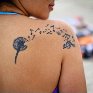dandelion music tattoo