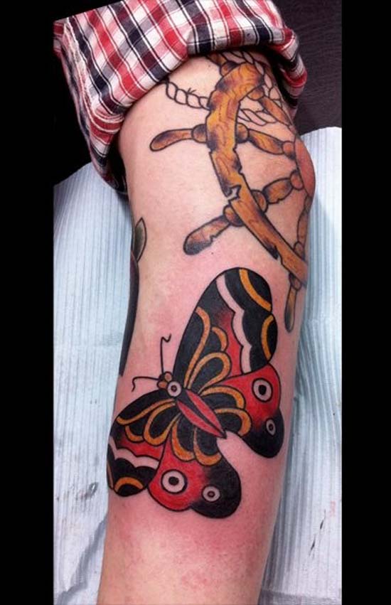 Colorful Red Orange Butterfly Tattoo Art Stock Illustration 1229130523   Shutterstock