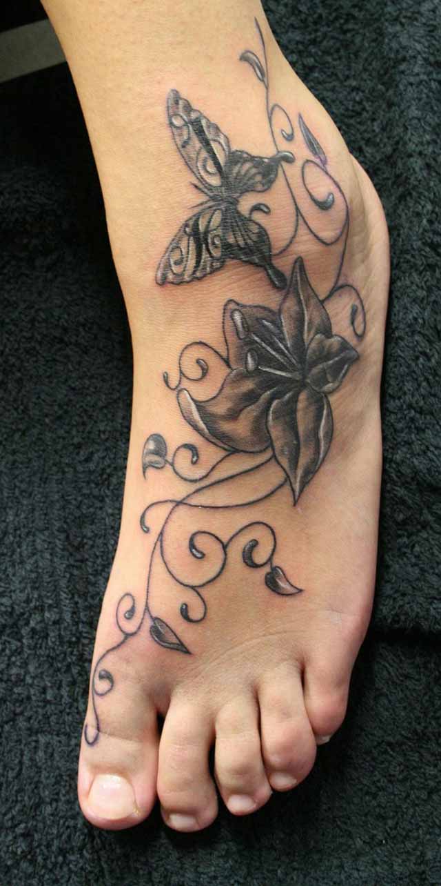 25 Cute Butterfly Foot Tattoo Design Ideas For Girls  EntertainmentMesh