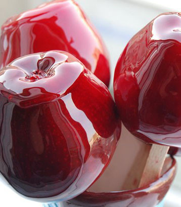 Blood Red Candy Apples