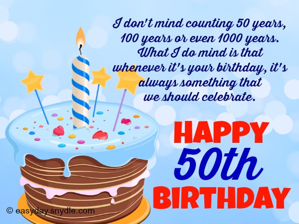 50th Birthday Wishes Easyday