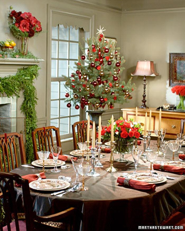 country christmas table decorations